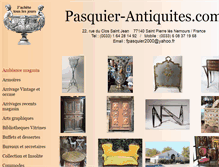 Tablet Screenshot of pasquier-antiquites.com